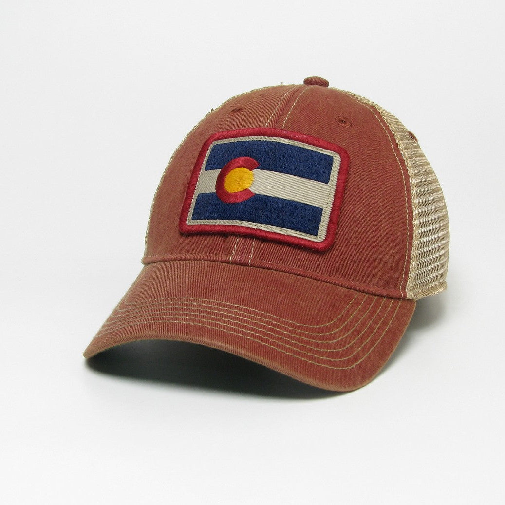 Cardinal Trucker OFA w/Colorado State Flag Cardinal/khaki