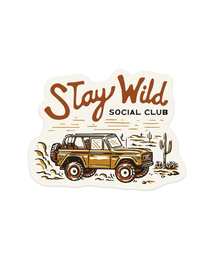 Sticker Stay Wild Social Club
