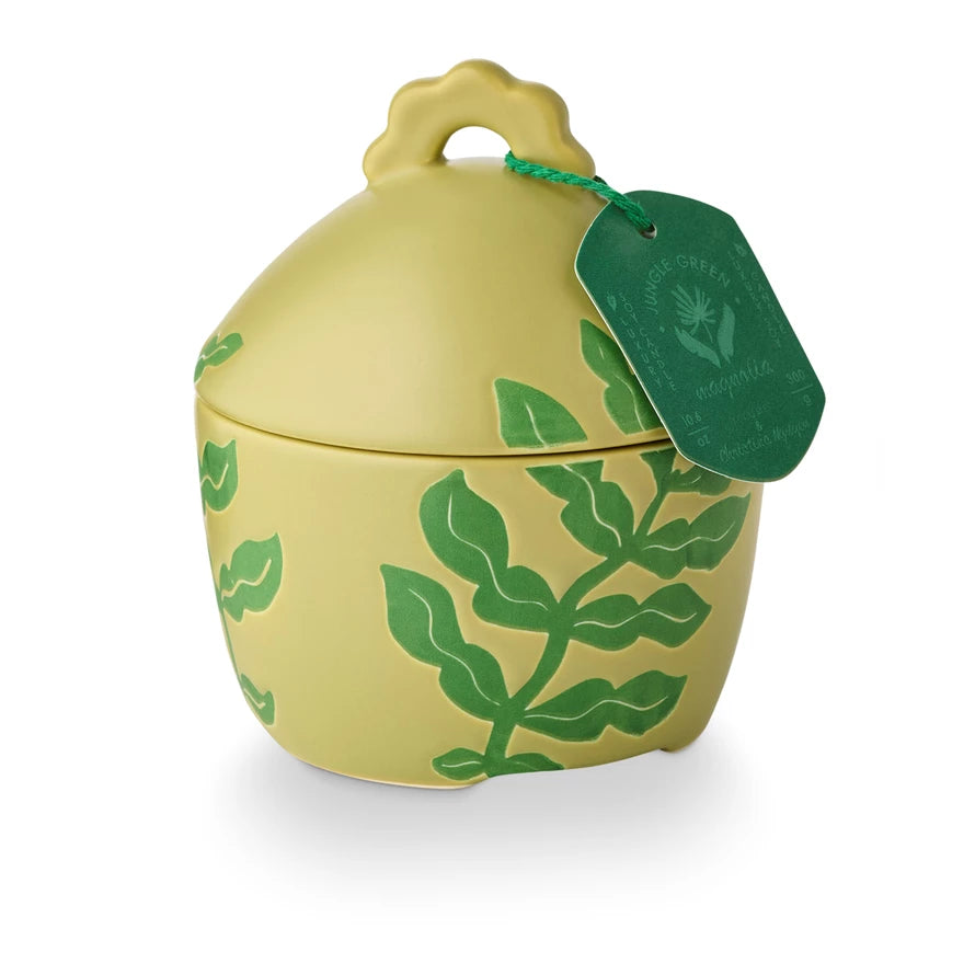 Jungle Green Magnolia Lidded Ceramic