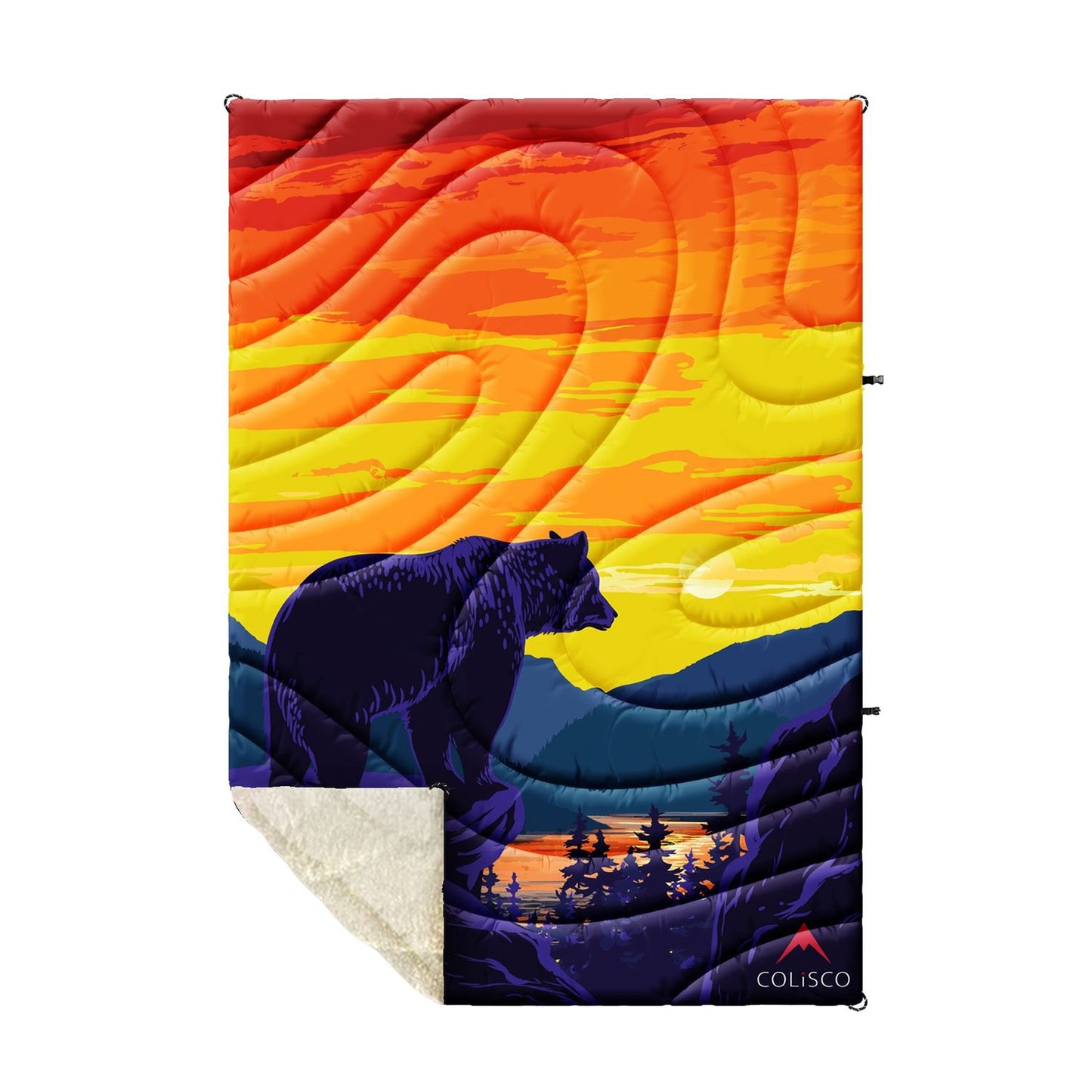 Bear Horizon Sherpa Eco-Performance Blanket - 52"x75"