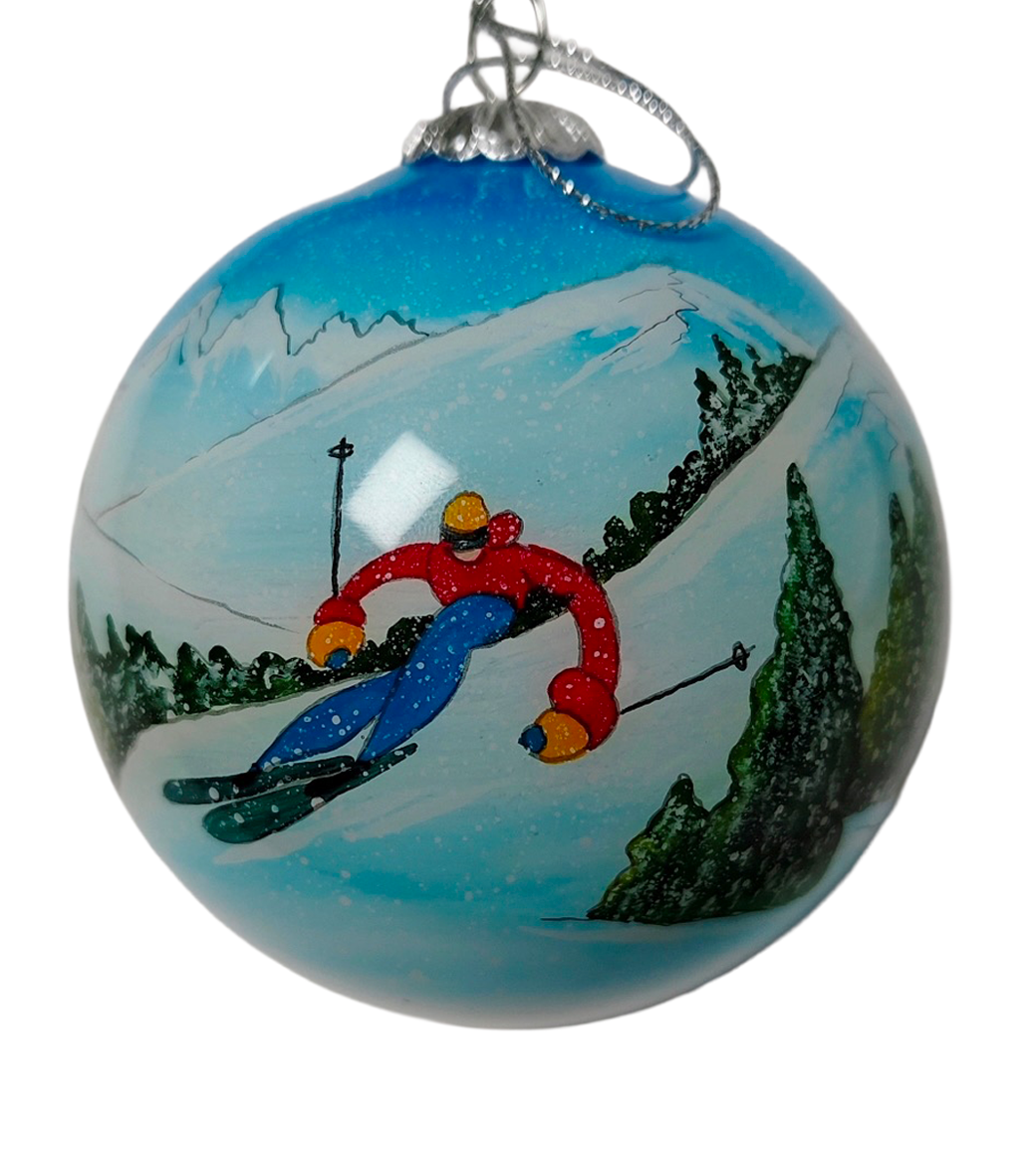 Ornament Hotdogging Skiers