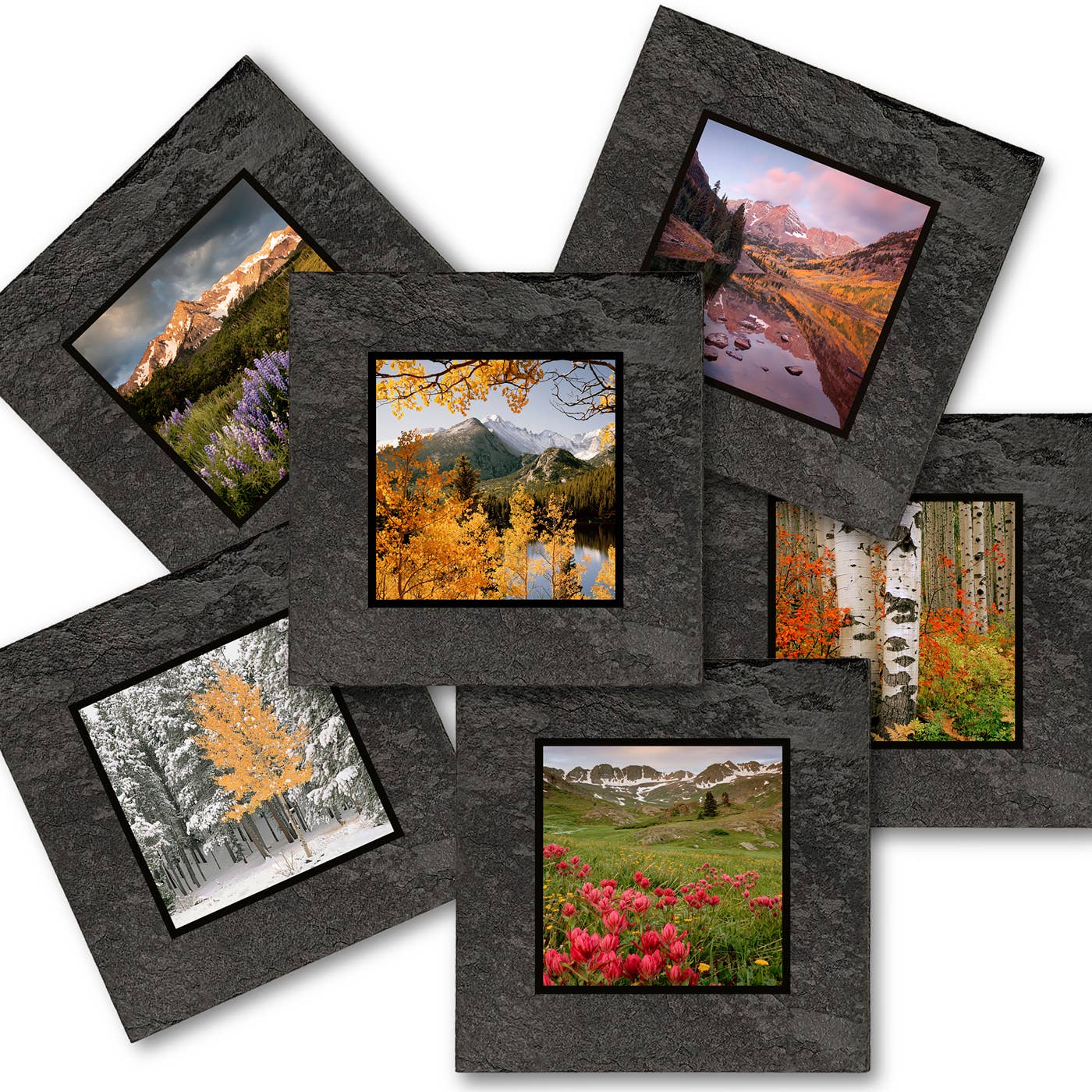 Charcoal Slate Coasters - Assorted CO