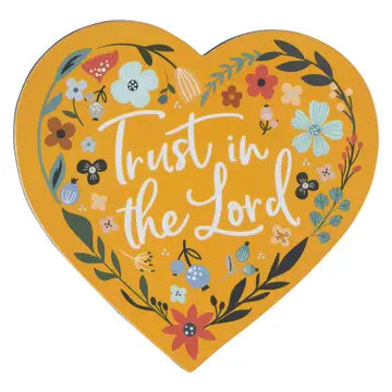 Magnetic Yellow Floral Trust in the Lord