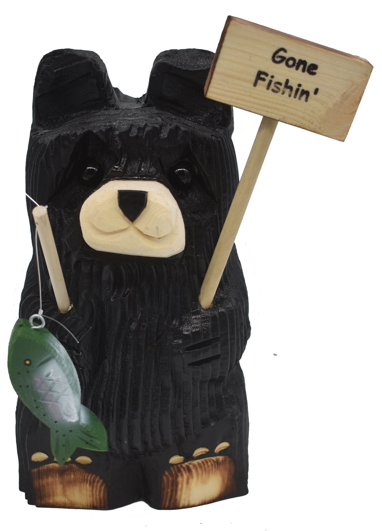 Sit Black Bear Gone Fishing 10"
