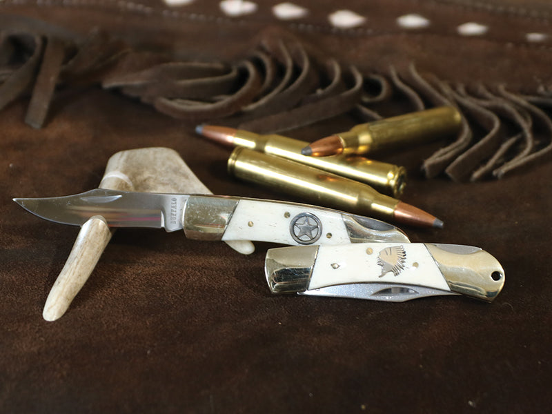 Single Blade Lock Back Bone Handle