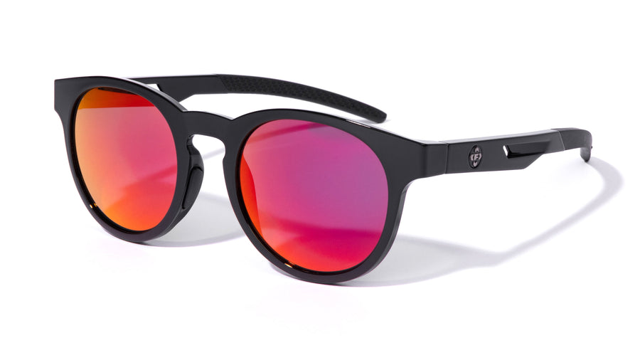 FKT- High Lonesome Shiny Black Red Lens