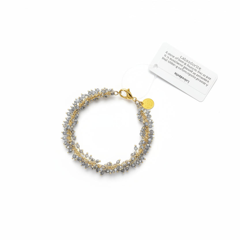 Cluster Gemstone Bracelet - Labradorite