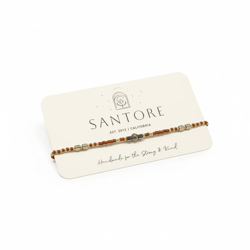 Miyuki: Gemstone and Seed Bead Thread Bracelet