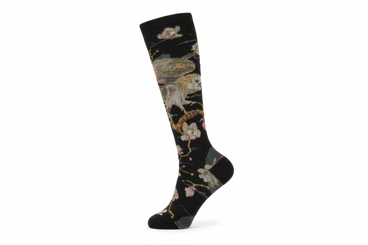 Women's Ski Zero Cushion Nightwatcher Print OTC Socks