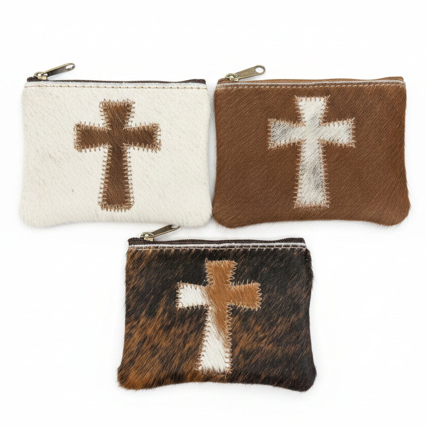 Coin Purse with Leather Back
