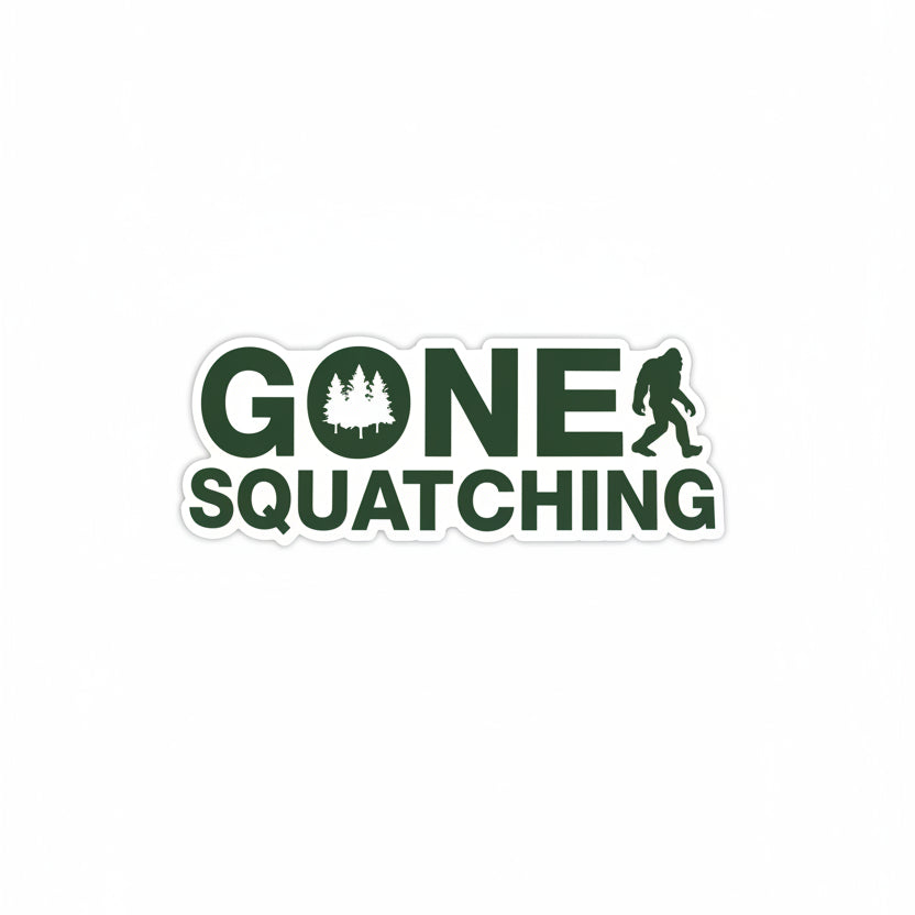 Bigfoot and Squatching Die Cut Sticker