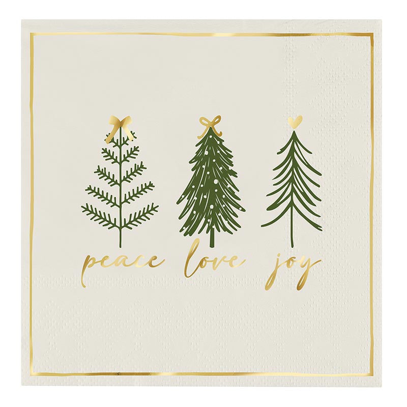 Cocktail Napkins - Peace Love Joy