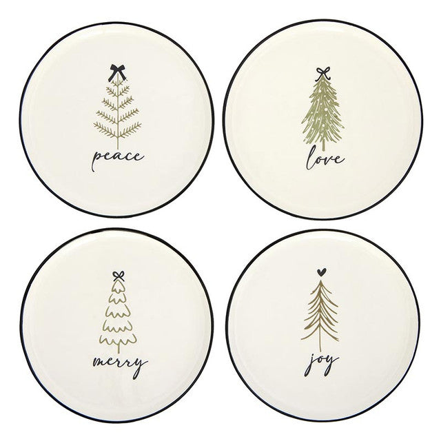 Ceramic Holiday Appetizer Plates - 4 Styles