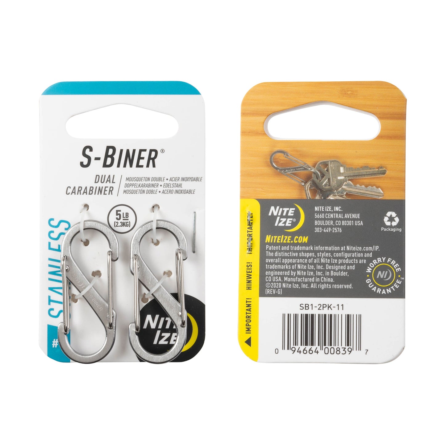 S-Biner® Stainless Steel Dual Carabiner #1