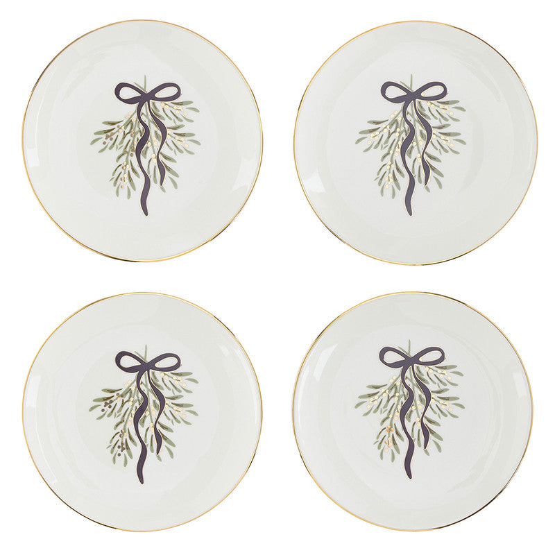 Ceramic Appetizer Plates - Lilac Bow