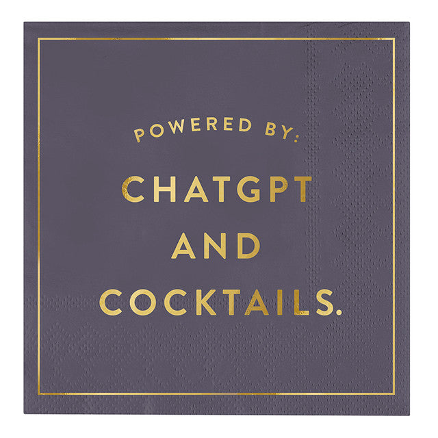 Cocktail Napkins - ChatGPT and Cocktails