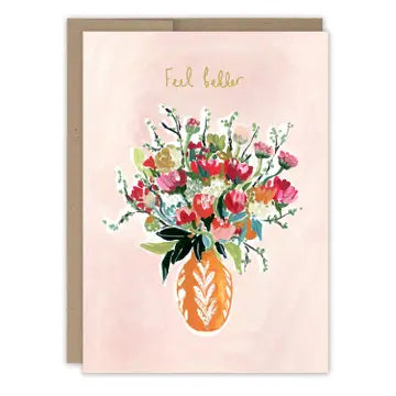 Vase of Flowers Get Well Card