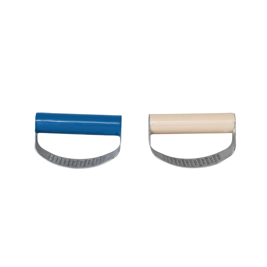 Stainless Steel Garlic Press w/ Enameled Handle, 2 Colors