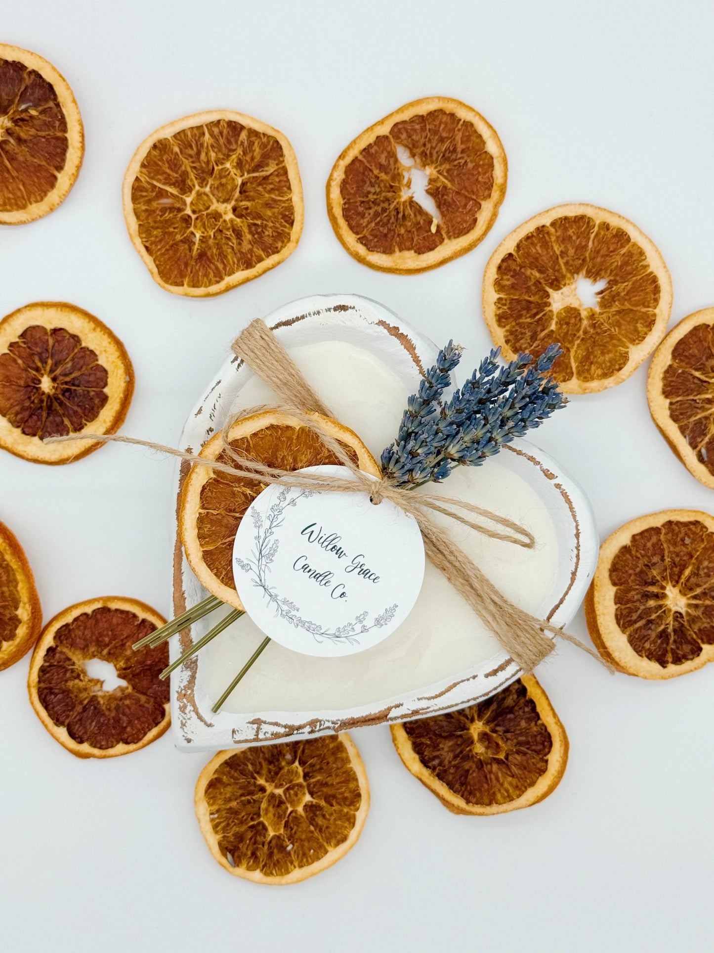 Summer Citrus Small Heart Dough Candle