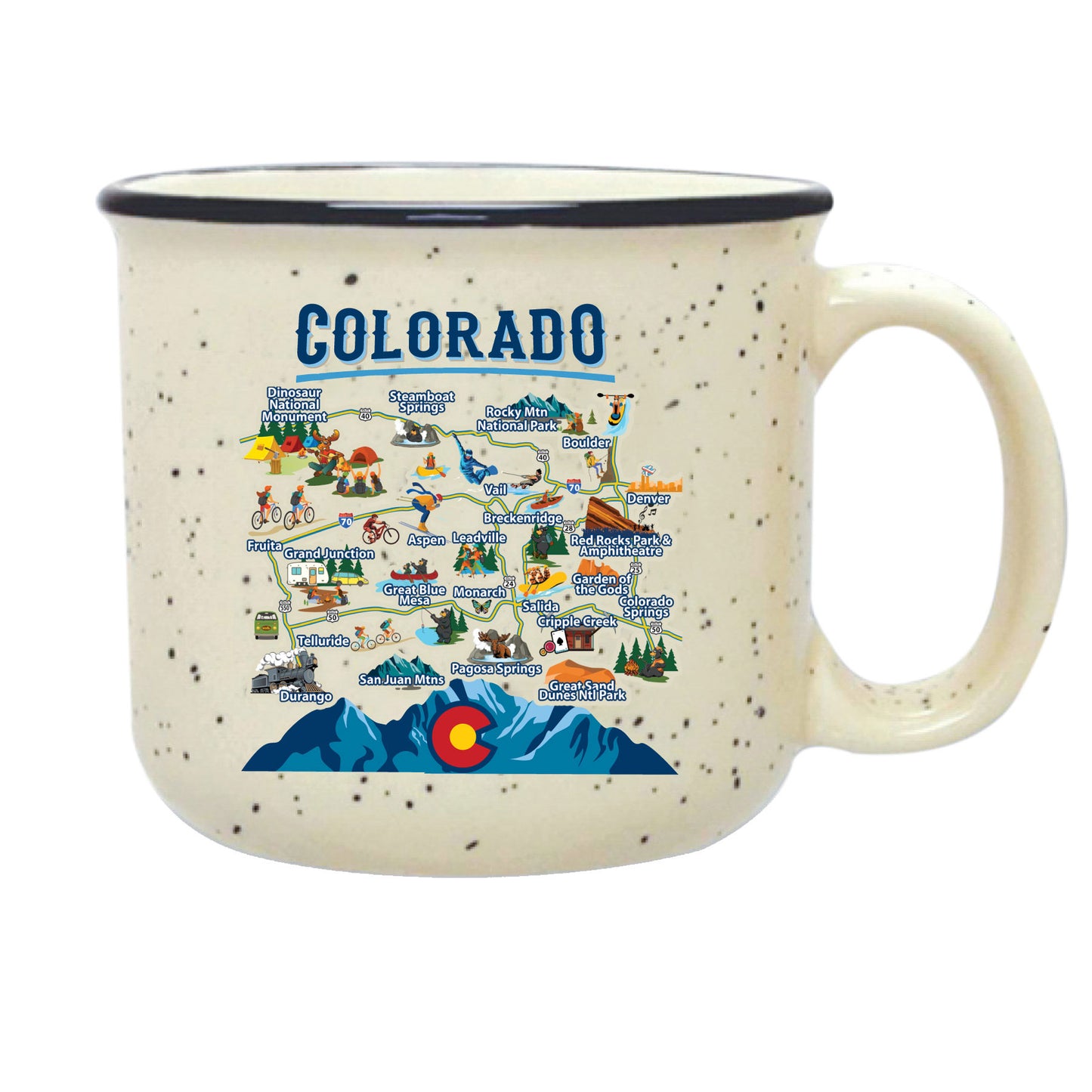 Colorado Map Campfire Mug