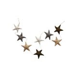 Handmade Wool Felt Star Garland, Multi Color