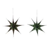 Handmade Folding Snowflake Ornament with Glitter Edge, 2 Colors
