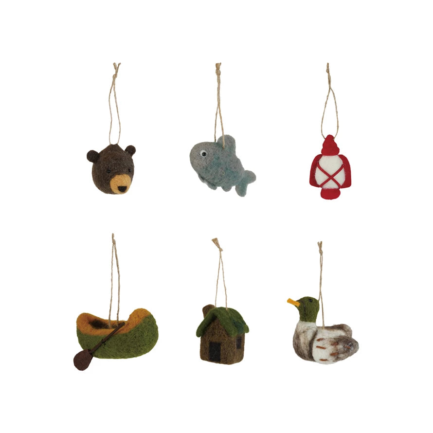 Wool Felt Outdoor Icon Ornament, 6 Styles ©