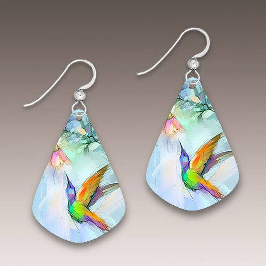 Hummingbird Fine Art Short Drop Handmade Earrings