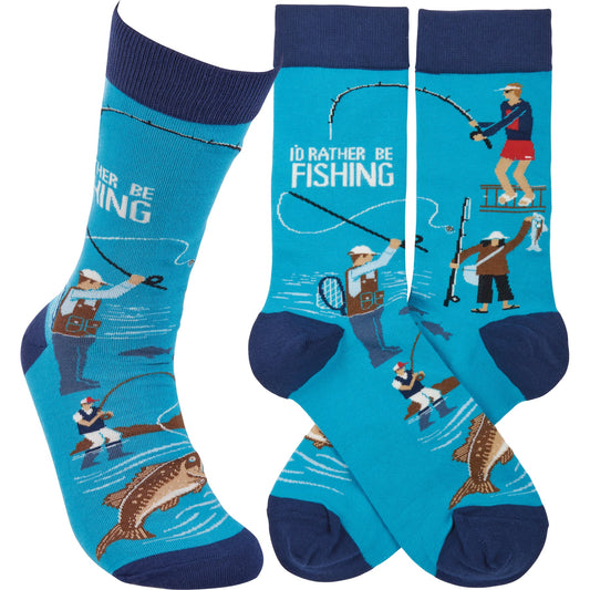 I'd Rather be Fishing Socks