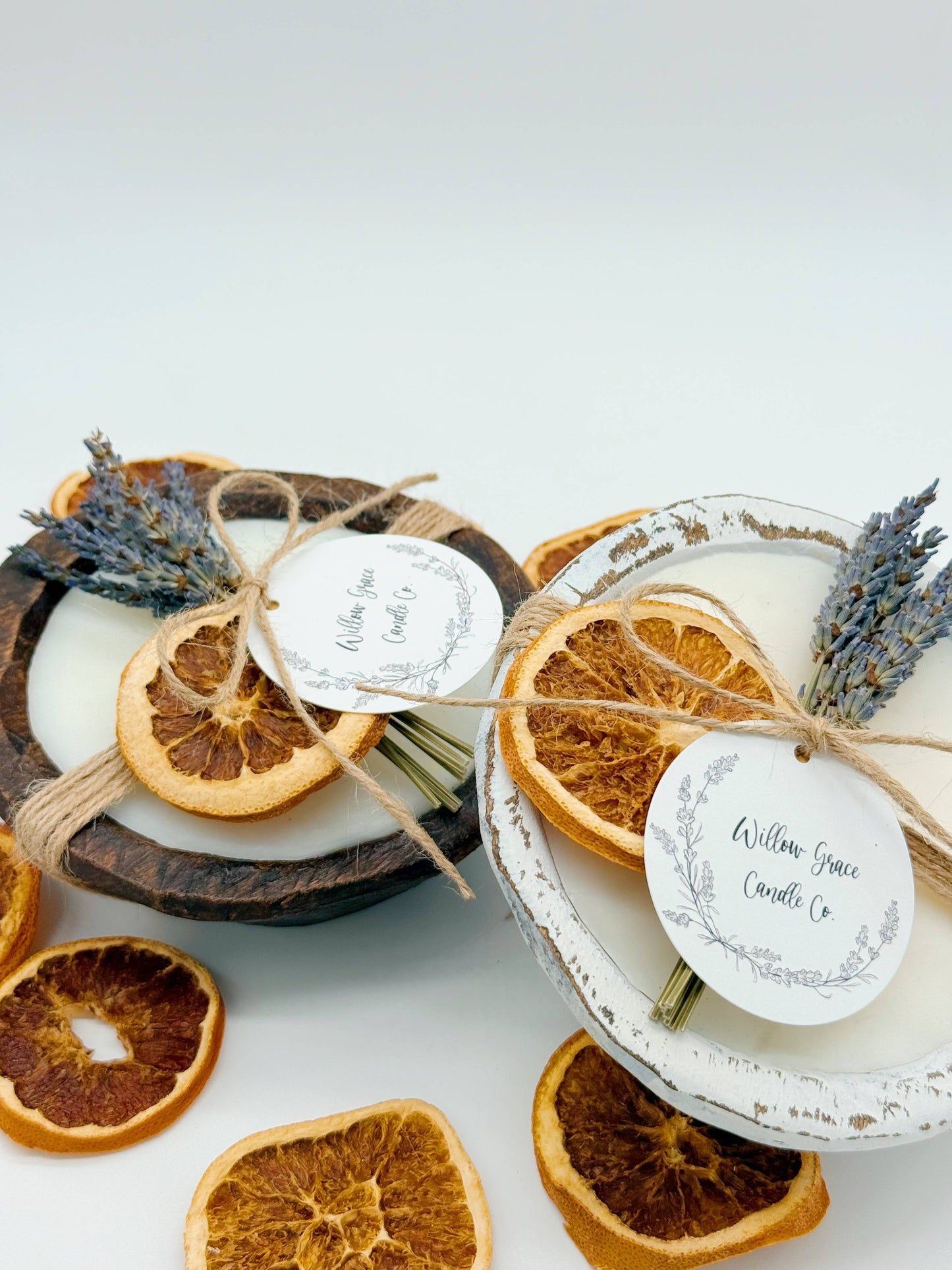Summer Citrus Mini Round Dough Candle