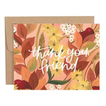 Fall Floral Thank You Card