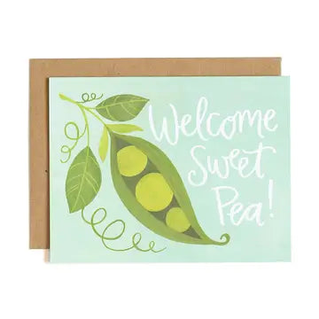 Sweet Pea Baby Card