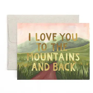 Gold Mountains and Back Greeting Card