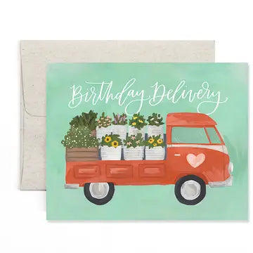 Flower Truck Birthday Card