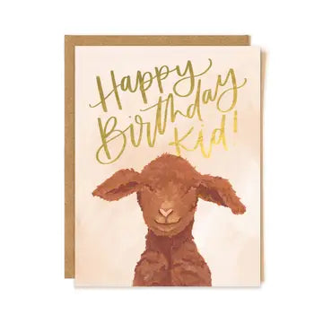 Happy Birthday Goat Kid Card