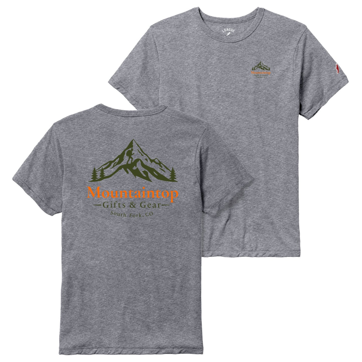 Fall Heather Short Sleeve Tee with Mountaintop Logo