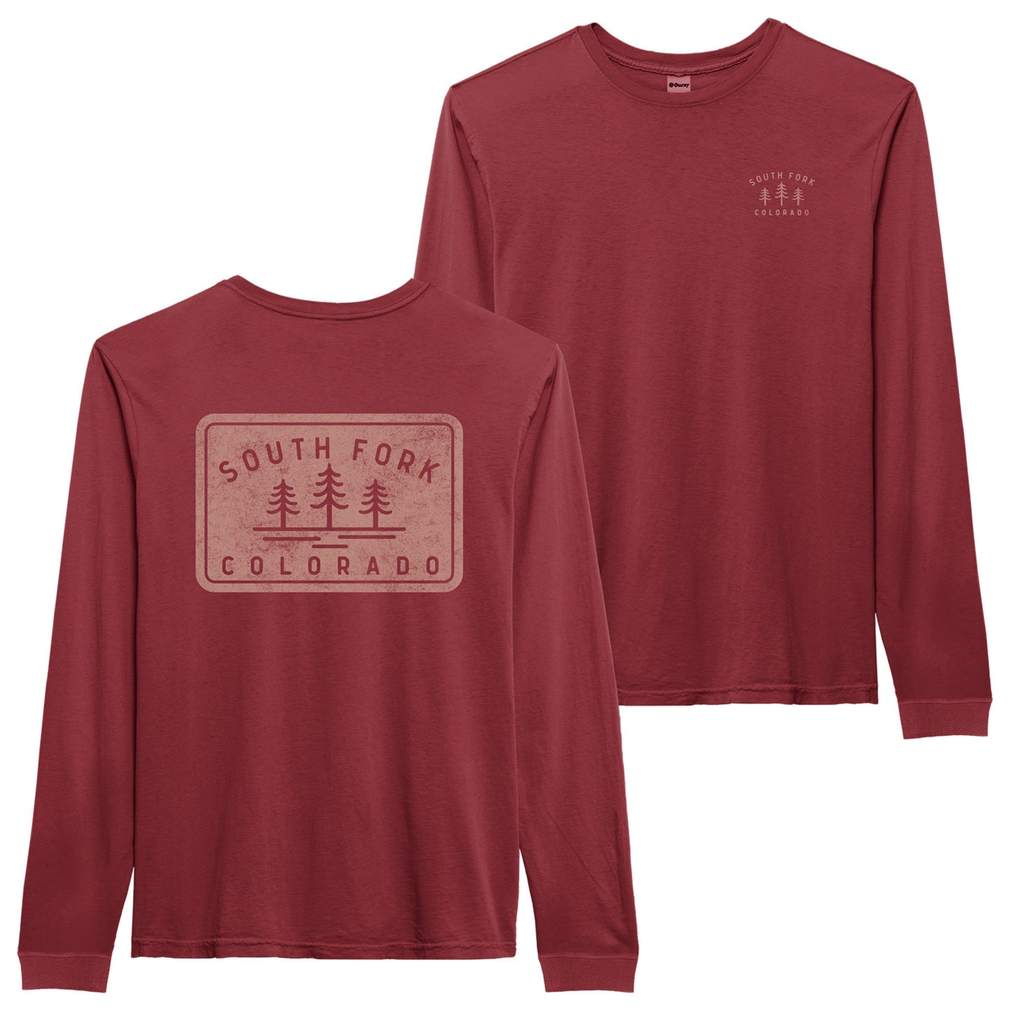 Oxblood Long Sleeve Tee: South Fork Colorado