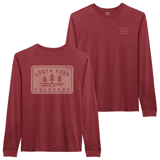 Oxblood Long Sleeve Tee: South Fork Colorado