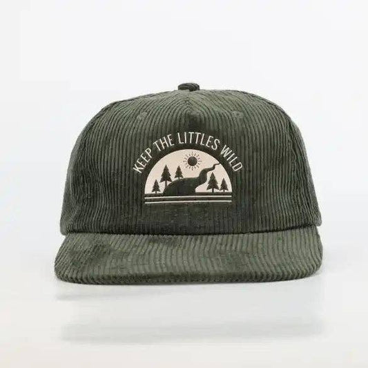 Green Rivers Corduroy Snapback Hat For Toddlers and Kids