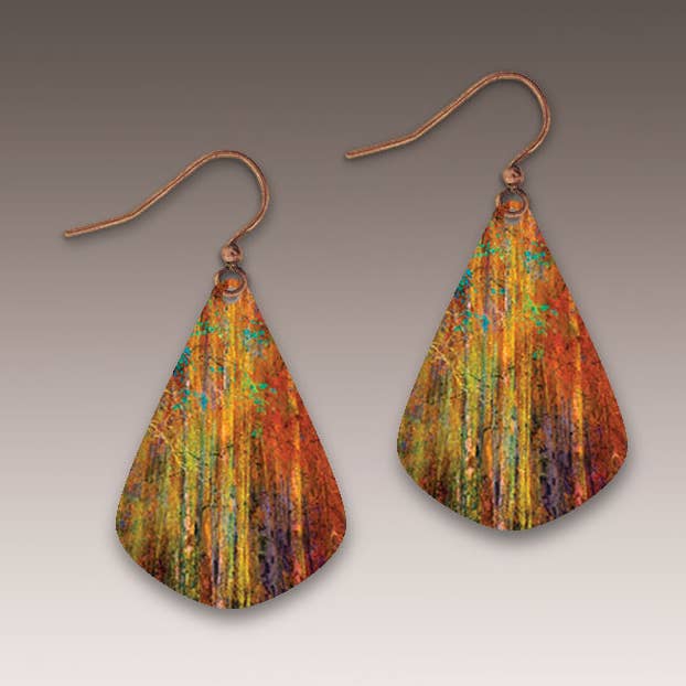 Fall Branches Artistic Short Drop Earrings
