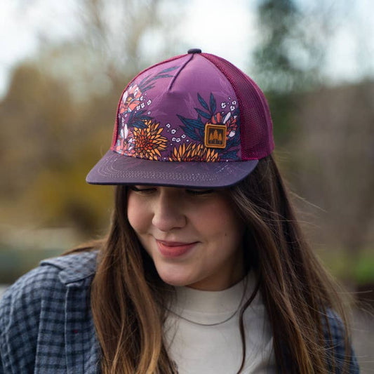 Fine Line Floral Trucker