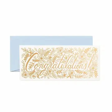 Champagne Floral Congrats Card