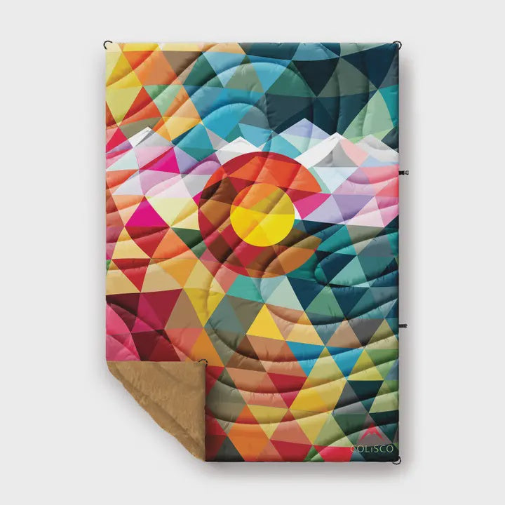 Colorado Triangles Sherpa Eco-Performance Blanket - 52"x75"