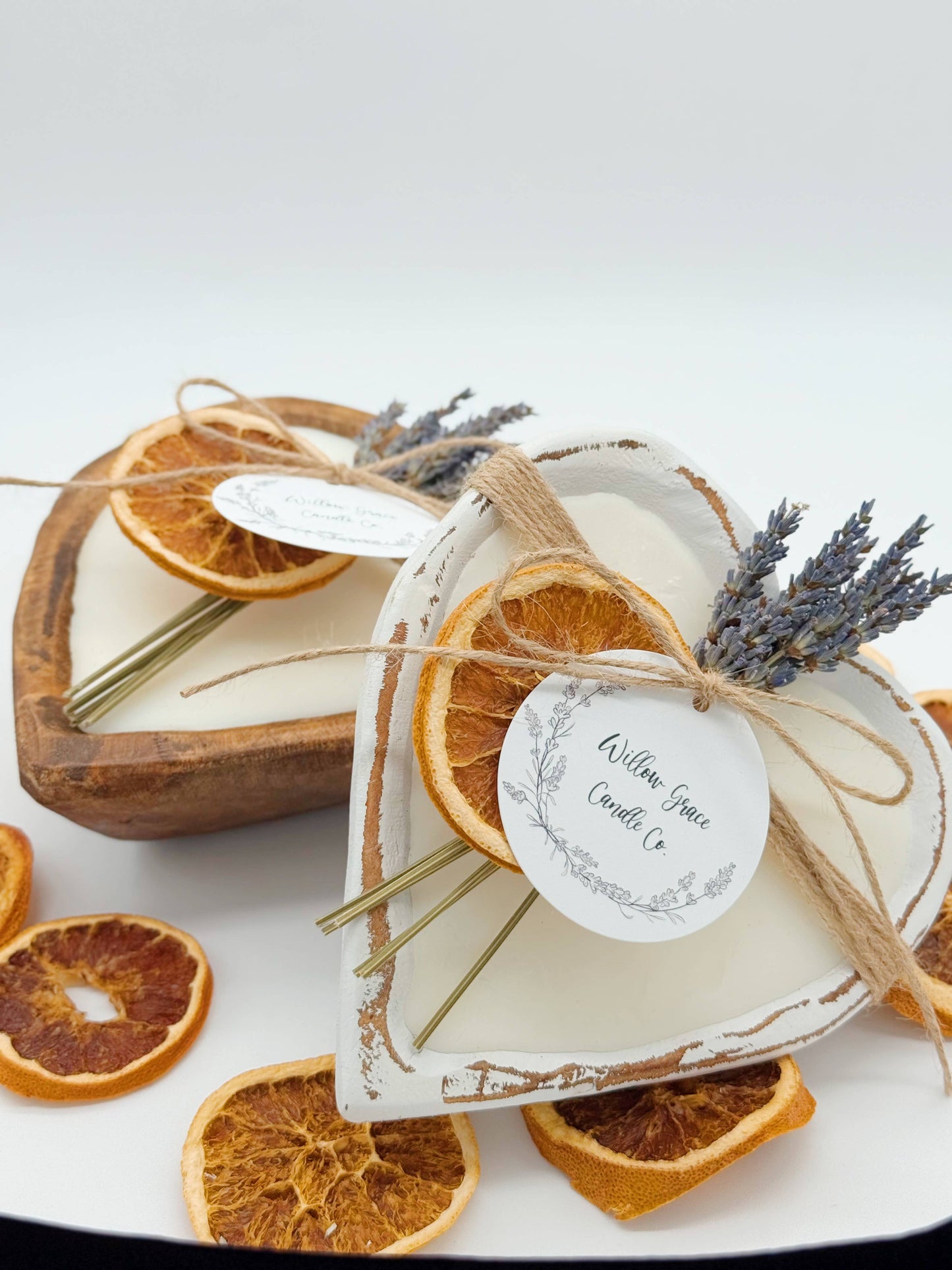 Summer Citrus Small Heart Dough Candle