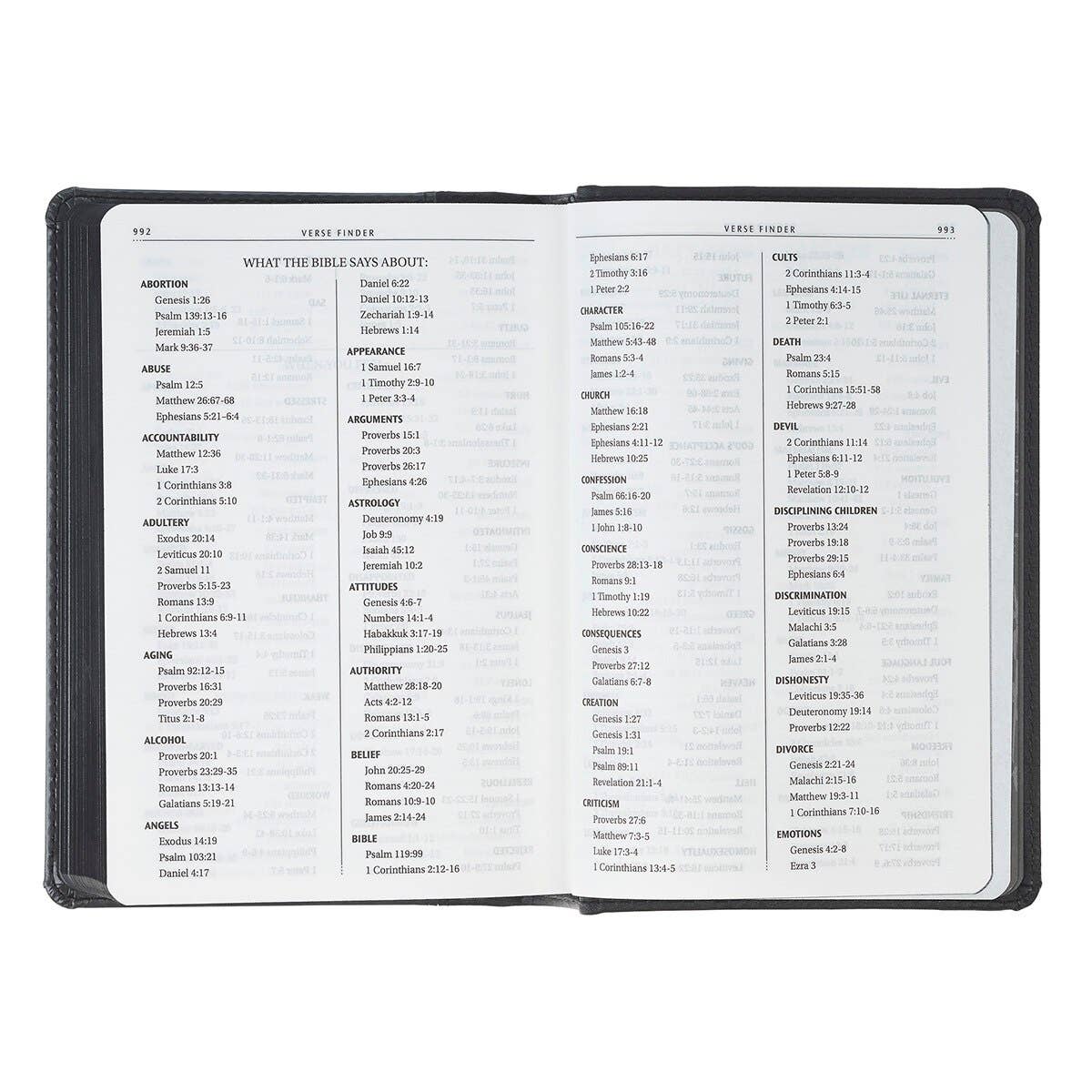 KJV Bible Compact Faux Leather HC, Black/Gray