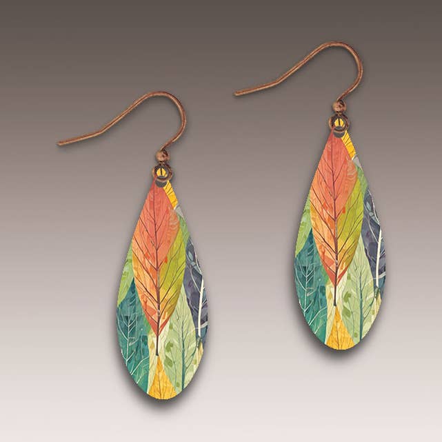 Forest Block Dew Drop Handmade Earrings
