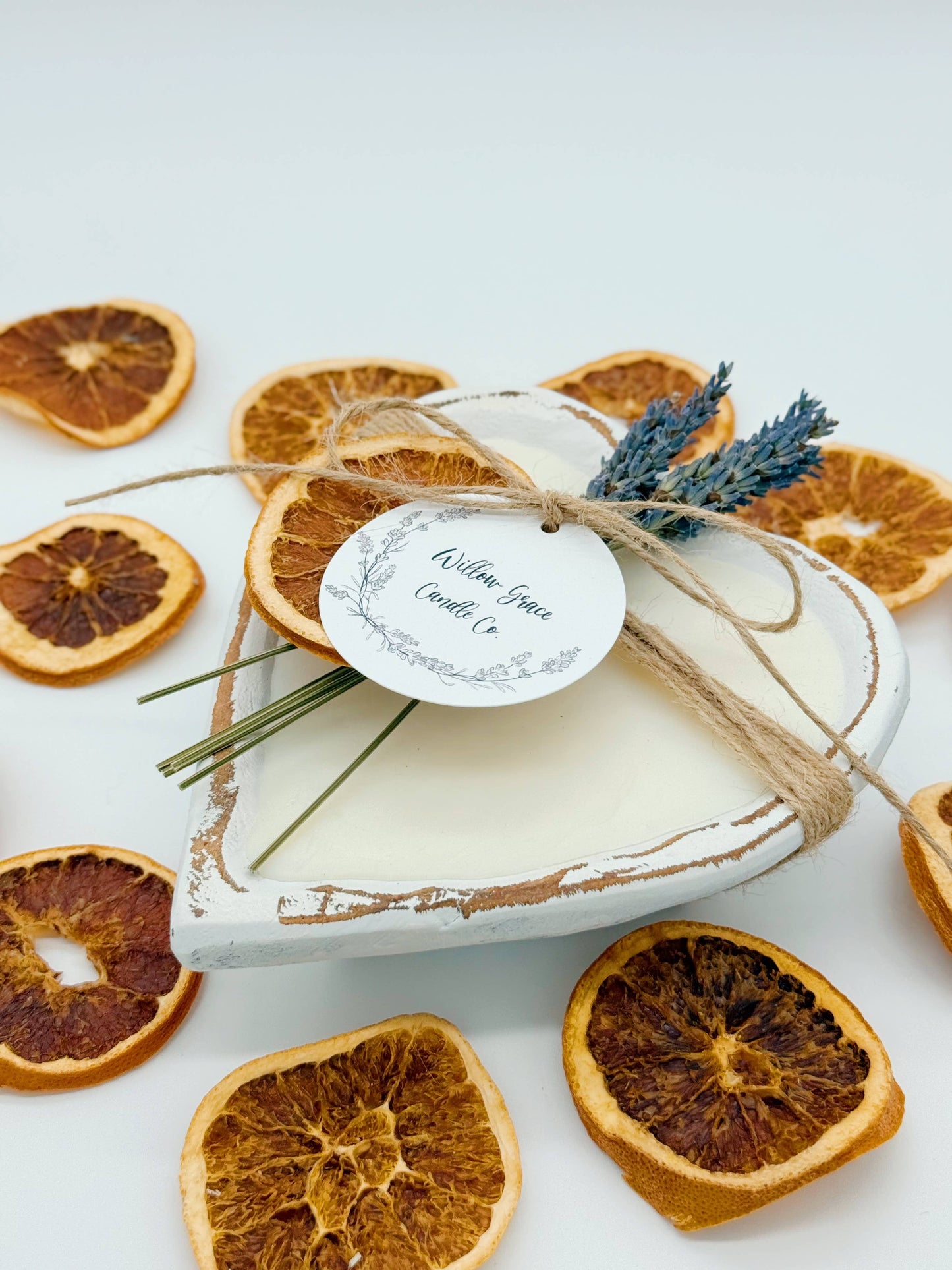 Summer Citrus Small Heart Dough Candle