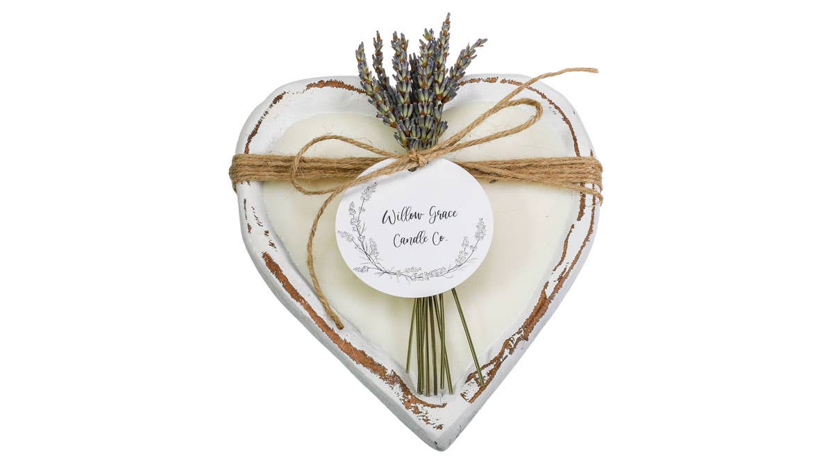 Small Heart Dough Candle