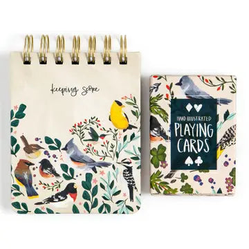 Feather Friends Birds Playing Cards + Scorekeeping Set