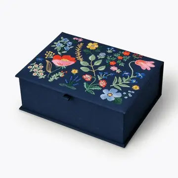 Strawberry Fields Large Embroidered Keepsake Box